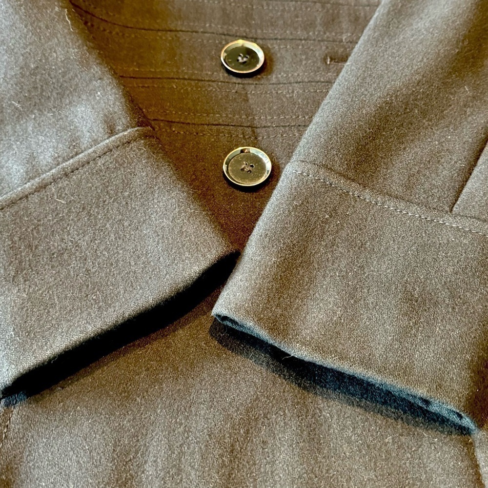 Via Spiga Black Pea Coat Double Breasted Wool Blend Womens Size 10 - Picture 14 of 14